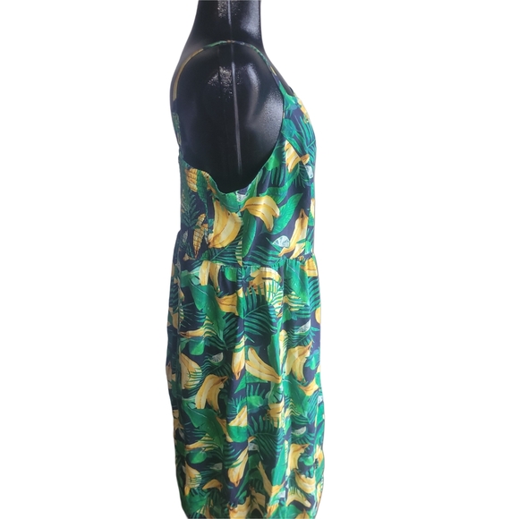 Old Navy Tropical Banana and Leaf Print Sundress XL - Picture 4 of 7